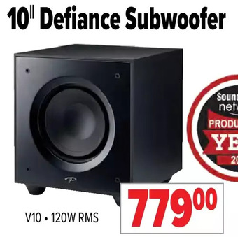 2001 Audio Video 10" defiance subwoofer offer