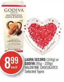 Shoppers Drug Mart Laura secord or godiva valentine chocolates offer