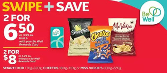 Rexall Smartfood, cheetos or miss vickie's offer