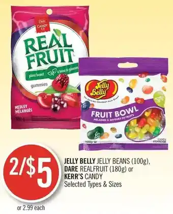 Shoppers Drug Mart Jelly belly jelly beans, dare realfruit or kerr's candy offer