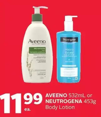 Rexall Aveeno or neutrogena body lotion offer