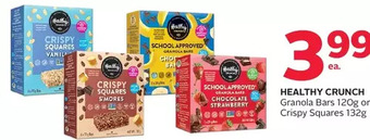 Rexall Healthy crunch granola bars or crispy squares offer