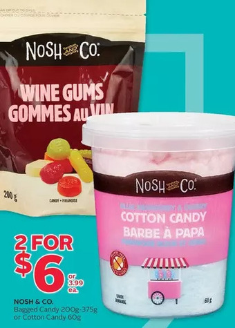 Rexall Nosh & co. bagged candy or cotton candy offer
