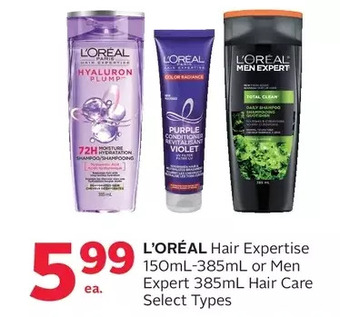 Rexall L'oréal hair expertise or men expert hair care offer