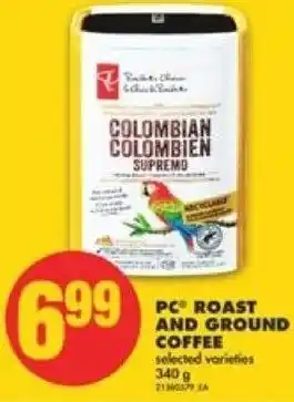 No Frills PC Roast and Ground Coffee 340g offer