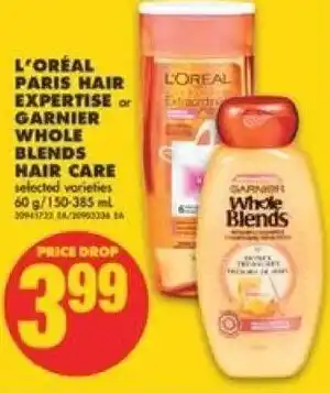 No Frills L'Oréal Paris Hair Expertise or Garnier Whole Blends Hair Care 60g/ 150-385 ml offer