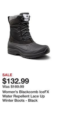 Mark's Women's blackcomb icefx water repellent lace up winter boots - black offer