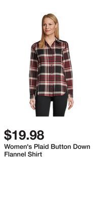 Mark's Women's plaid button down flannel shirt offer