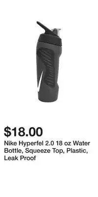 Sport Chek Nike hyperfel 2.0 18 oz water bottle, squeeze top, plastic, leak proof offer