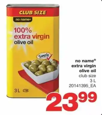 Wholesale Club No name extra virgin olive oil offer