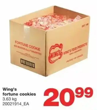Wholesale Club Wing's fortune cookies offer