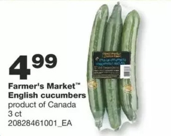 Wholesale Club Farmer's market english cucumbers offer