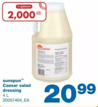 Wholesale Club Sunspun caesar salad dressing offer