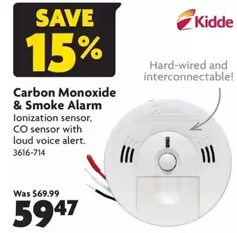Home Hardware Kidde carbon monoxide & smoke alarm offer
