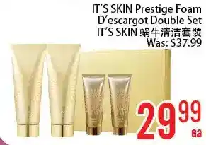 Bestco Food Mart It's skin prestige foam d'escargot double set offer