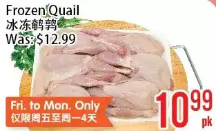 Bestco Food Mart Frozen quail offer