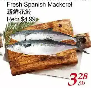 Tone Tai Supermarket Fresh spanish mackerel offer