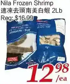 Tone Tai Supermarket Nila frozen shrimp offer