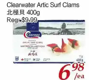 Tone Tai Supermarket Clearwater artic surf clams offer