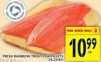 Food Basics Fresh Rainbow Trout Fish Fillets 24.23/kg offer