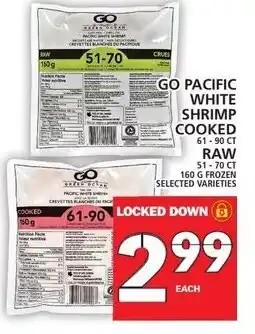 Food Basics Go Pacific White Shrimp Cooked 61-90 ct Raw 51-70 ct 160 g offer