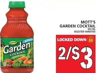 Food Basics Mott's Garden Cocktail 945 ml offer