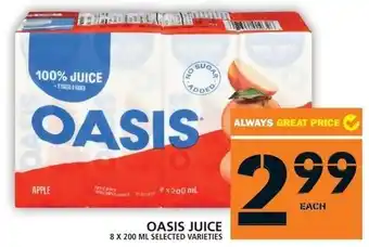 Food Basics Oasis Juice 8 x 200 ml offer