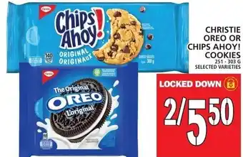 Food Basics Christie Oreo or Chips Ahoy! cookies 251-303 g offer
