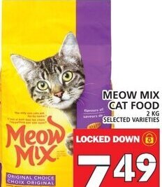 Food Basics Meow Mix Cat Food 2 kg offer