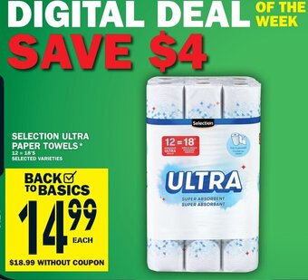 Food Basics Selection Ultra Paper Towels offer