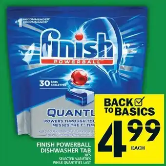 Food Basics Finish Powerball Dishwasher Tab 30's offer