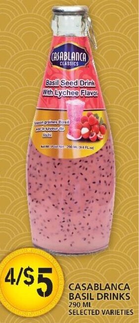 Food Basics Casablanca Basil Drinks 290 ml offer