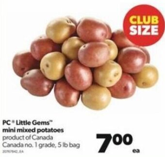 Real Canadian Superstore PC Little Gems mini mixed Potatoes 5 lb offer