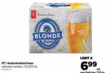 Real Canadian Superstore PC Dealcoholized Beer 12x355 ml offer