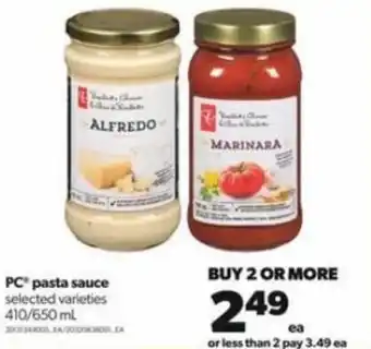 Real Canadian Superstore PC Pasta Sauce 410/650 ml offer