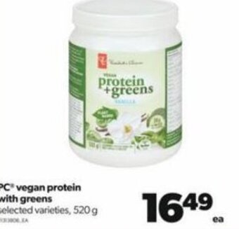 Real Canadian Superstore Pc Vegan Protein with Greens 520 g offer
