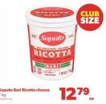 Real Canadian Superstore Saputo Bari Ricotta Cheese 1 kg offer