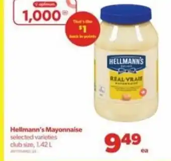 Real Canadian Superstore Hellman's Mayonnaise 1.42L offer