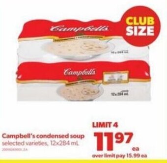 Real Canadian Superstore Campbell's Condensed Soup 12x284 ml offer