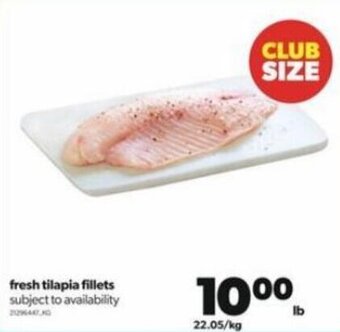 Real Canadian Superstore fresh Tilapia Fillets offer