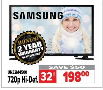 2001 Audio Video Samsung 35" 720p hi-def tv offer