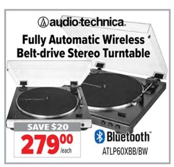 2001 Audio Video Fully automatic wireless belt-drive stereo turntable offer