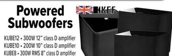 2001 Audio Video Kef powered subwoofers offer