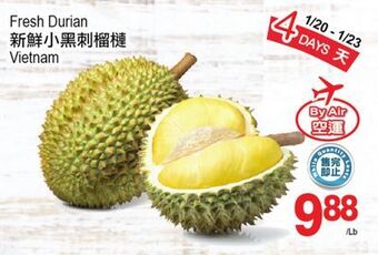 T&T Supermarket Fresh durian offer