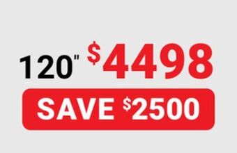 Visions Electronics Hisense l9g ust 4k hdr trichroma laser tv including alr laser tv screen 120" offer