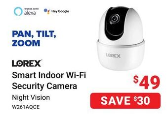 Visions Electronics Lorex smart indoor wi-fi security camera offer