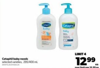 Real Canadian Superstore Cetaphil Baby Needs 295/400 ml offer