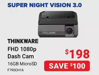 Visions Electronics Thinkware fhd 1080p dash cam 16gb microsd offer