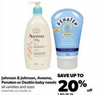 Real Canadian Superstore Johnson & Johnson, Aveeno, Penaten or Desitin Baby Needs offer