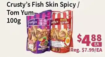 Blue Sky Supermarket Crusty's fish skin spicy/tom yum offer
